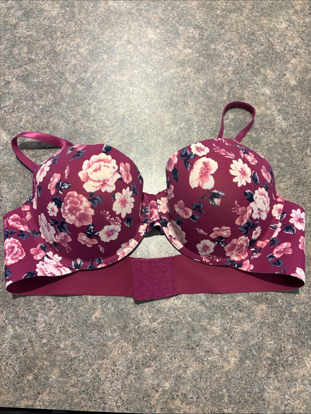 Laura Ashley Floral Underwire Bra - Wine